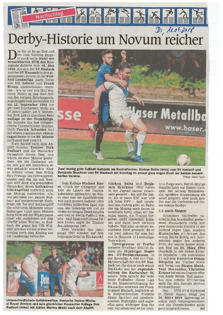 OT Nachbericht des Derbys vom 11.09.2018